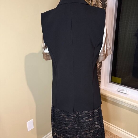 Reitman's long vest black lined office professional women's - Picture 5 of 9